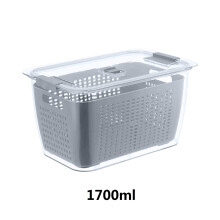 Förvaringskorgar med lock och durkslag, 3-pack