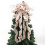 Christmas Tree Topper Bow Grey Silver Snowflake 40x12 Inch 1