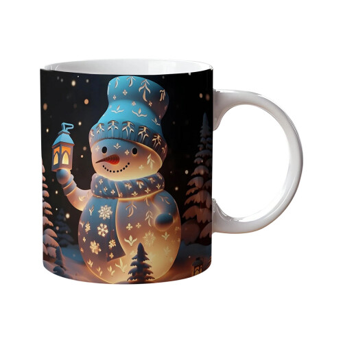 Julekaffekrus i keramisk snømanndesign 11oz 1