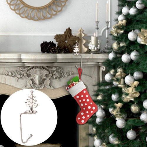 Christmas stocking holders metal hooks non-slip mantle 1