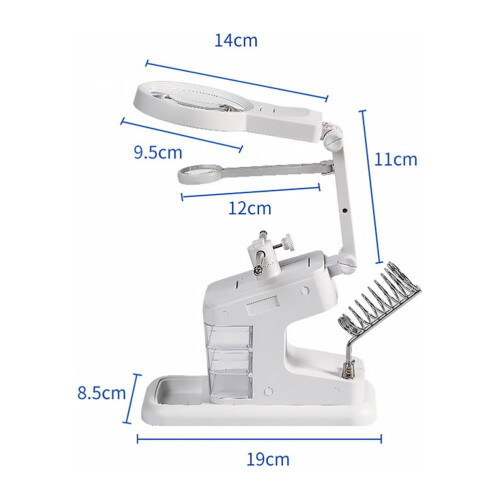 Eease soldering iron kit with LED light and magnifier 2