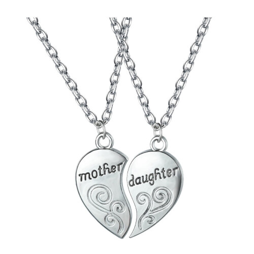 Mor dotter matchande halsband set