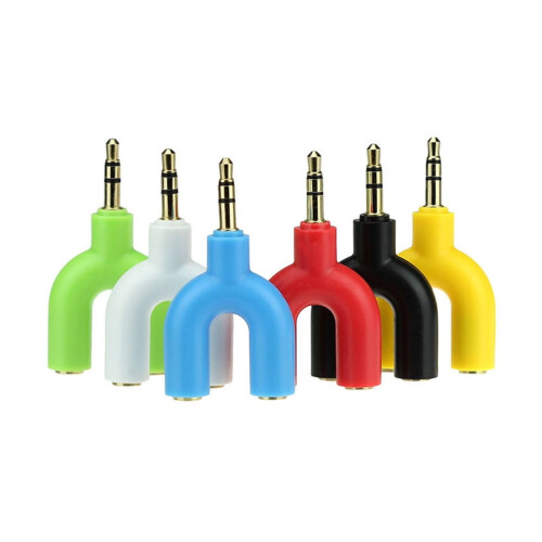 3,5-mm-Stereo-Audio-Splitter-Adapter mit U-förmiger Klinkenbuchse 1