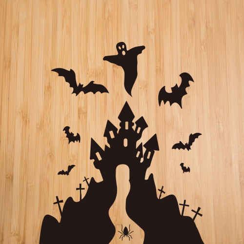 Halloweenské samolepky na zeď pro výzdobu interiéru 1