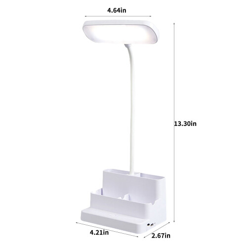 Lâmpada de proteção ocular com porta-canetas e suporte para celular. 2
