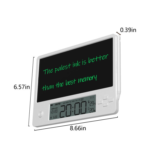 Tarmeek LCD Writing Tablet with Calendar Clock Alarm Memo 2