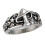 Bague rétro champignon feuille étoile argentée 1 pièce 1