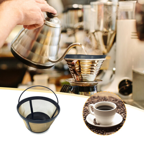Stainless Steel Coffee Filter 8-12 Cup Reusable
