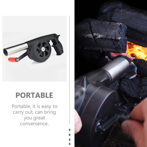 Portable BBQ fire blower for outdoor grilling 1