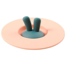 Silikon-Dichtungsdeckel mit Hasenohr-Motiv, 1 Stück, Rosa