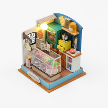 TITOUMI Miniatűr Babaház Készlet1: 24 méretarányú fa szoba