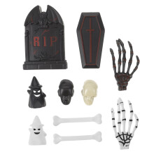 Miniatuur Halloween grafsteen doodskist rekwisietenset