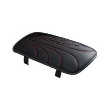 Funda para reposabrazos de coche, color negro y rojo.
