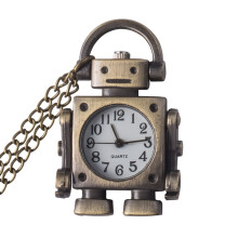 Montre de poche vintage en métal avec chaîne