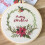 Weihnachts-Kreuzstich-Set mit Blumenmuster auf Stoff 1