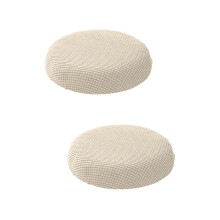 Housse de tabouret ronde, coussin d'assise en polyester, 2 pièces