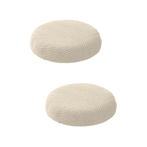 Housse de tabouret ronde, coussin d'assise en polyester, 2 pièces