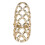 Bague dorée style punk ornée de strass 1