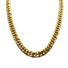 Collar de cadena de cuerda chapada para hombre, 60 cm