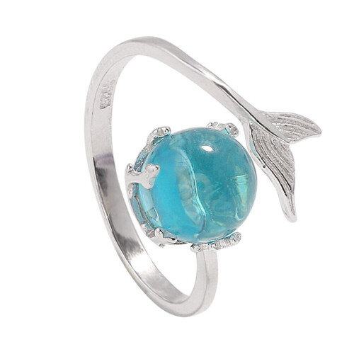 Anillo ajustable de plata para mujer