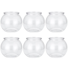 Eease6Pcs Terrariums en plastique en forme de bocal à poissons pour plantes et décorations