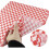 Wax paper sheets red white checkered 12x12 inch 4