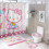 Ensemble rideau de douche Hello Kitty avec tapis de bain antidérapant et 1