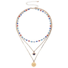 Collar de ojo turco para mujer, estilo capas