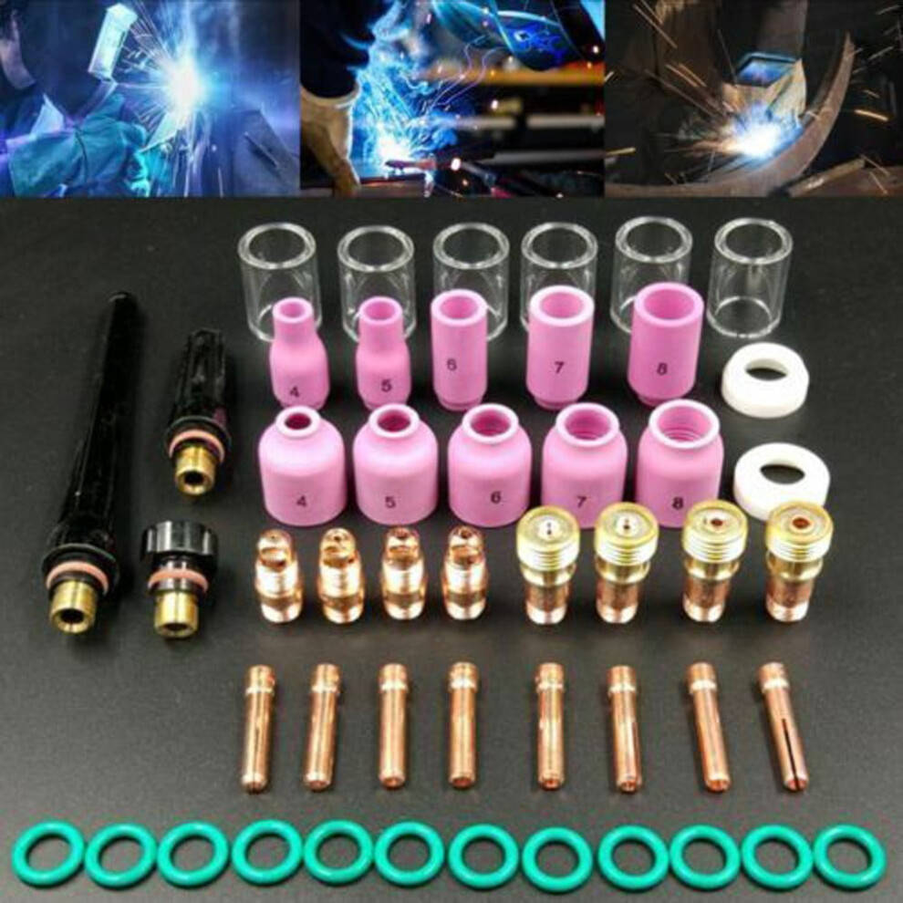 Tig Welding Torch Set With Stubby Gas Lens And #10 9107258918512