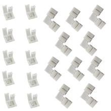 Tacar Nascóirí Barra Solais RGB LED 20pcs L-chruthach agus díreach