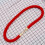 Rotes Samt-Absperrseil mit goldenen Haken, 1,5 m 5