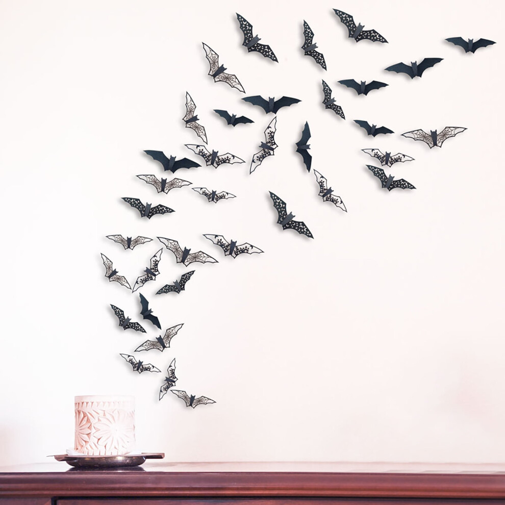 Susoonfo Bat Cutout Paper Wall Decoration 3D Scary Bats 12 393040349896