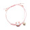 Handstickat flätat armband med katt, rosa, 1 st 1