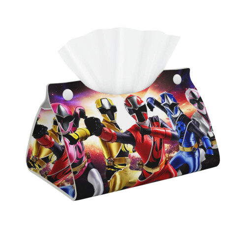 Δερμάτινο κάλυμμα κουτιού χαρτομάντιλων Power Rangers ορθογώνιο 1 συσκευασία