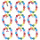 Set di 9 ciondoli per braccialetti per bambini con perline arcobaleno 1
