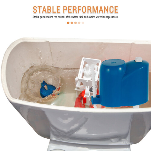 Toilet Water Valve Silent Fill Kit Plastic Adjustable 2 pcs 1