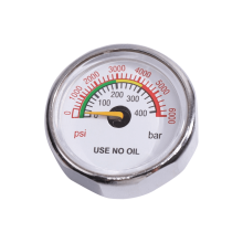 Manometru de gaz 33 mm 6000 PSI 1/8 NPT cu filet axial spate
