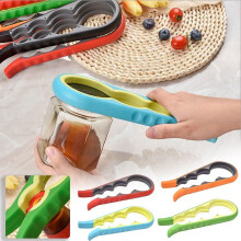 Ouvre-boîte de cuisine 4 en 1 avec pince à bocaux en silicone