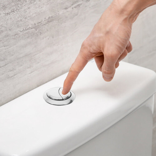 Toilet Push Button Dual Flush Lid Round 2 pcs 2