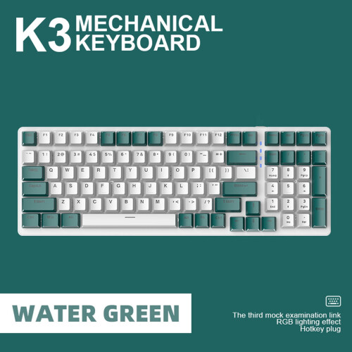 QISIWOLE Mechanical Gaming Keyboard Red Switch 100-Key
