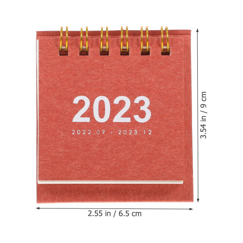 Red Desk Calendar Thick Paper Daily Schedule 1