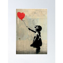 Banksy Kunstdruck „Rotes Herzballon“ (ungerahmt)
