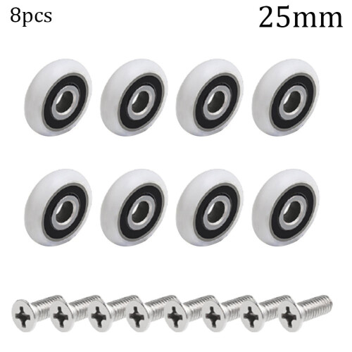 Shower Door Roller Wheels 19/23/25mm 8 pcs