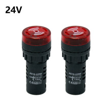Zvukový a vizuální alarm Mosiee AC/DC 12V 24V 220V (2 červené jednotky)