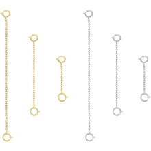 925 Sterling Silver Necklace Extender 6 pcs 1-3 inch