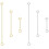 925 Sterling Silver Necklace Extender 6 pcs 1-3 inch 1