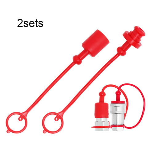 Mosiee hydraulic quick connect coupler cap set 2