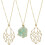Stone Bracket Necklace Gold Pendant Holder 3 Sizes 1