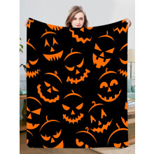 Halloween Flannel Throw Blanket Soft Lightweight