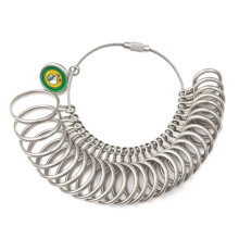 sada zliatinových amerických kalibračných prsteňov, profesionálny model, platina, vnútorný priemer 11 ~ 22 mm, 28 ks/sada, DIY